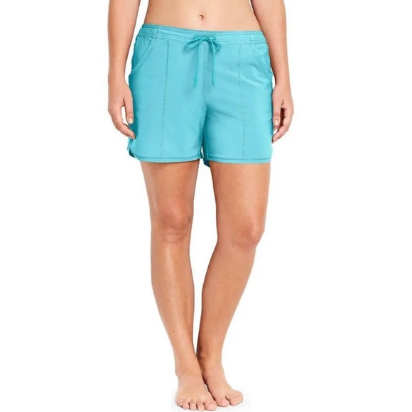 Lands' End Swim New Lands End Light Sky Blue Swim Board 5 Inch